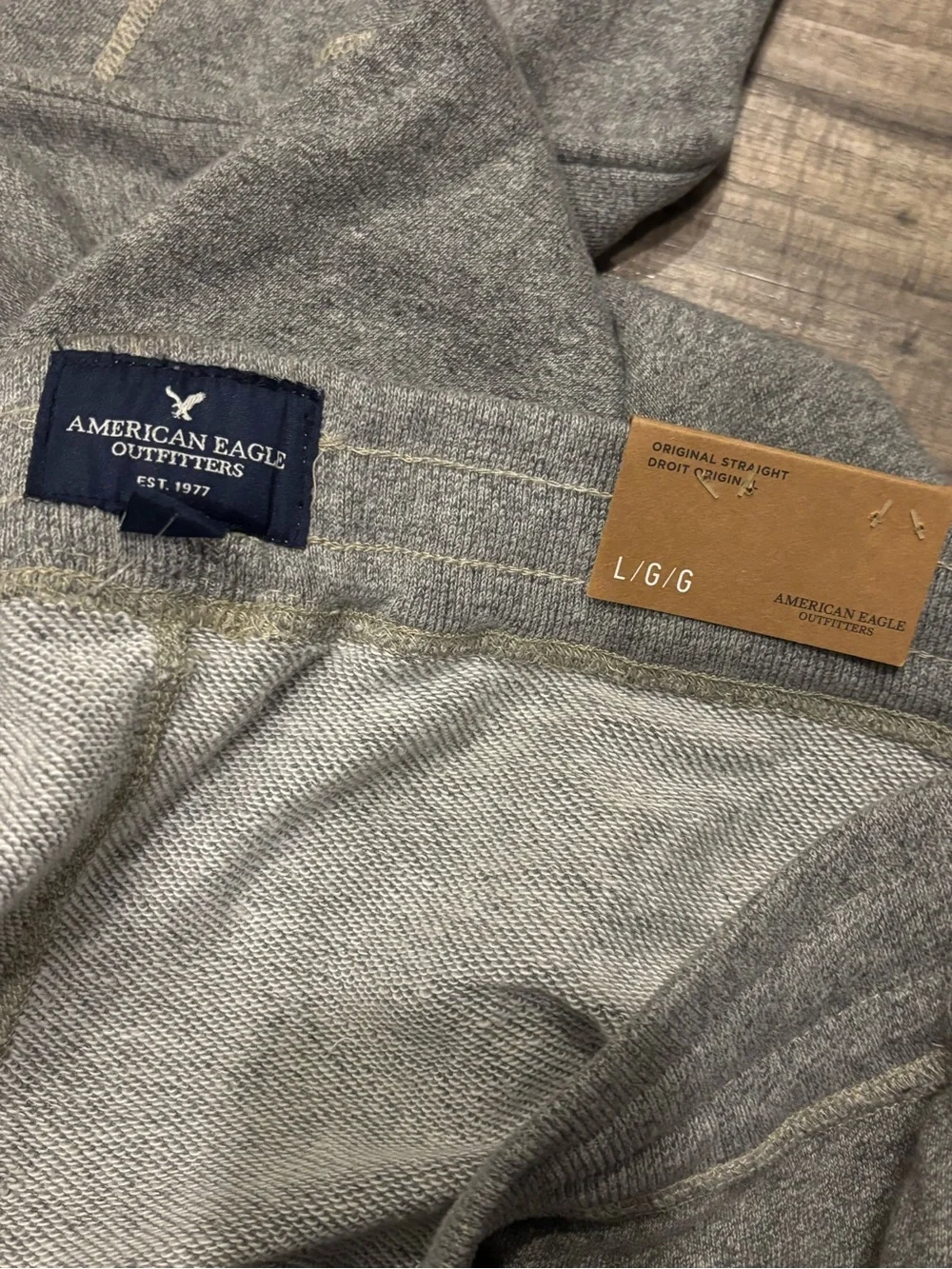 American Eagle Outfitters Men’s Large Original Straight Sweatpants Gray New